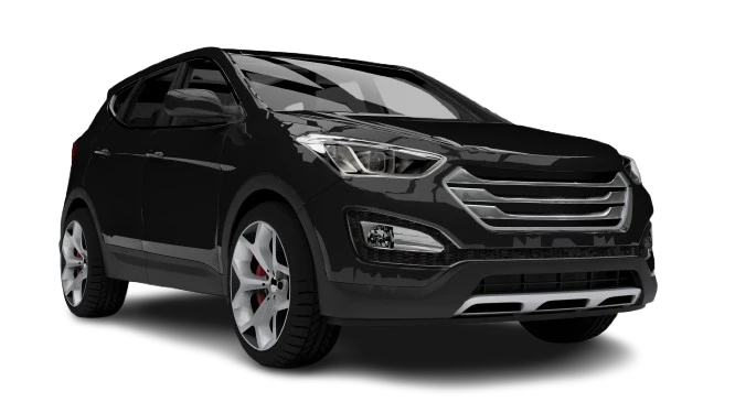 Modern car on the road